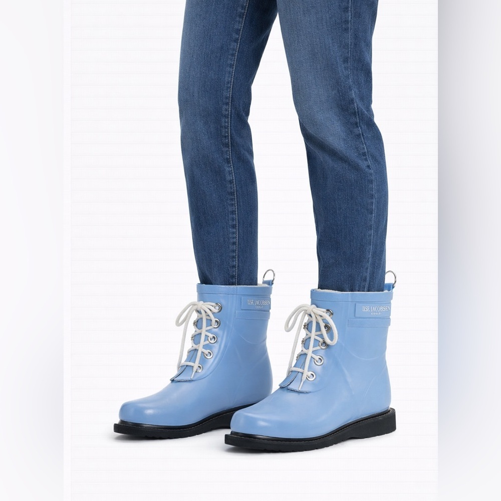 ILSE JACOBSEN Light Blue Ankle Boots NWT